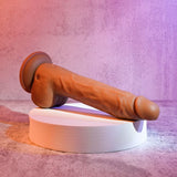 Evolved DONGS Brown Evolved THRUST IN ME DARK -  9" USB Rechargeable Thrusting Dong 844477022802