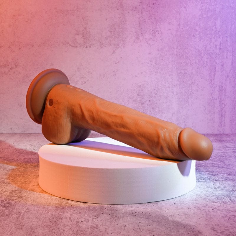 Evolved DONGS Brown Evolved THRUST IN ME DARK -  9" USB Rechargeable Thrusting Dong 844477022802