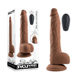 Evolved DONGS Brown Evolved THRUST IN ME DARK -  9" USB Rechargeable Thrusting Dong 844477022802