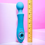 Evolved VIBRATORS Blue Evolved WANDERFUL SUCKER -  Massage Wand with Suction 844477023007