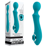 Evolved VIBRATORS Blue Evolved WANDERFUL SUCKER -  Massage Wand with Suction 844477023007