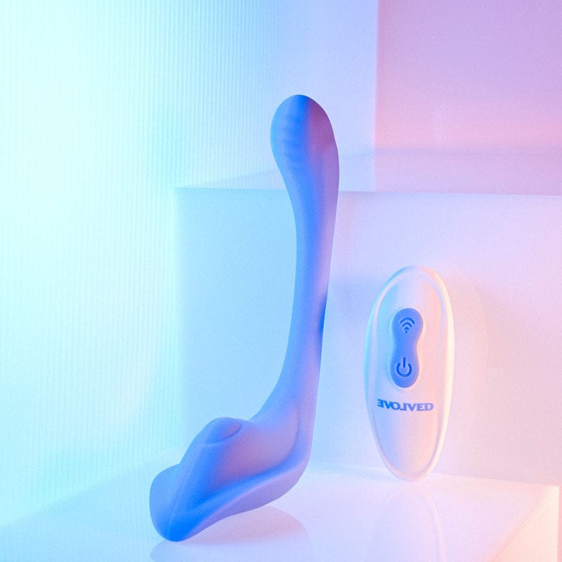 Evolved VIBRATORS Purple Evolved ANYWHERE VIBE -  USB Rechargeable Flexible Vibe with Remote 844477018782