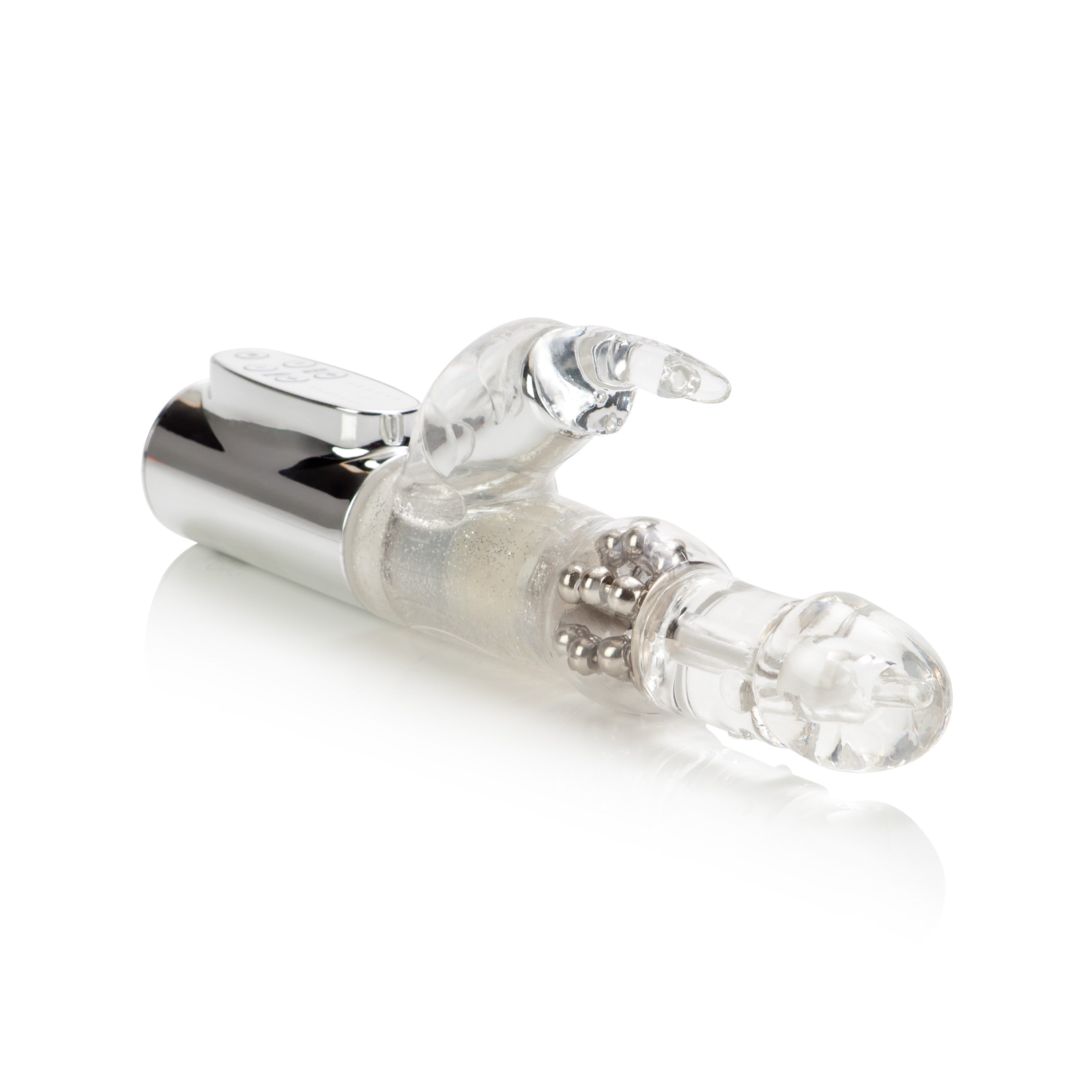 Platinum Silver Jack Rabbit Vibrator with Rotating Metal Beads VIBRATORS-RABBIT