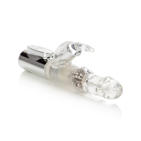 Platinum Silver Jack Rabbit Vibrator with Rotating Metal Beads VIBRATORS-RABBIT