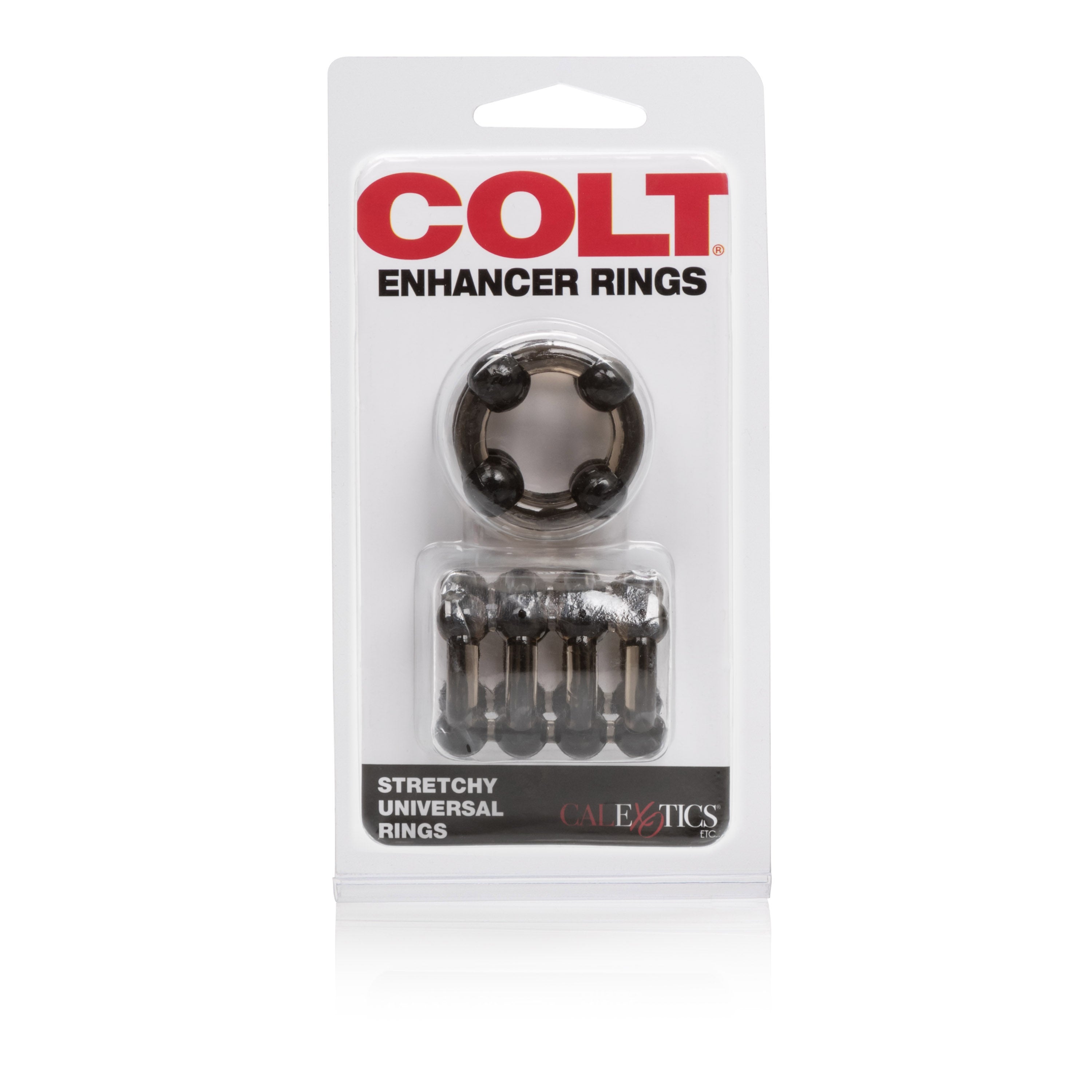 Colt Enhancer Rings Smoke 1 and 4 Tier Soft Stretchy Erection Enhancers COCK RING Set