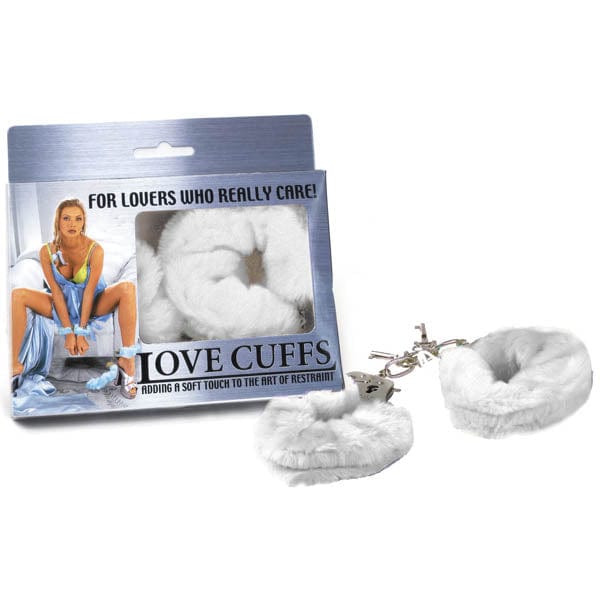 Excellent Power BONDAGE-TOYS White Love Cuffs -  Fluffy Hand Cuffs 4892503058406