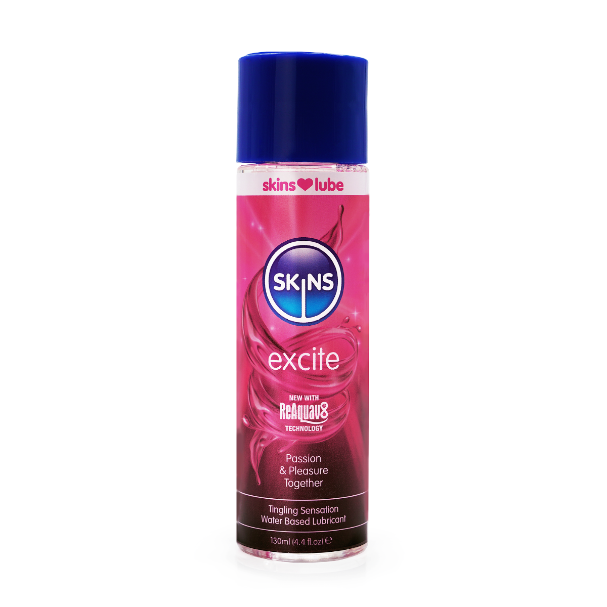 Skins Excite Tingling Water-Based Lubricant 4.4oz Personal Lubricant > Lube > Water Based