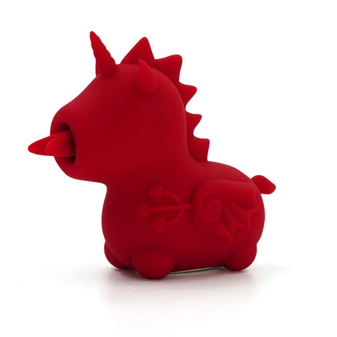 Unihorn Blaze Diablo Fork Tongue Massager Red Suction Stimulator