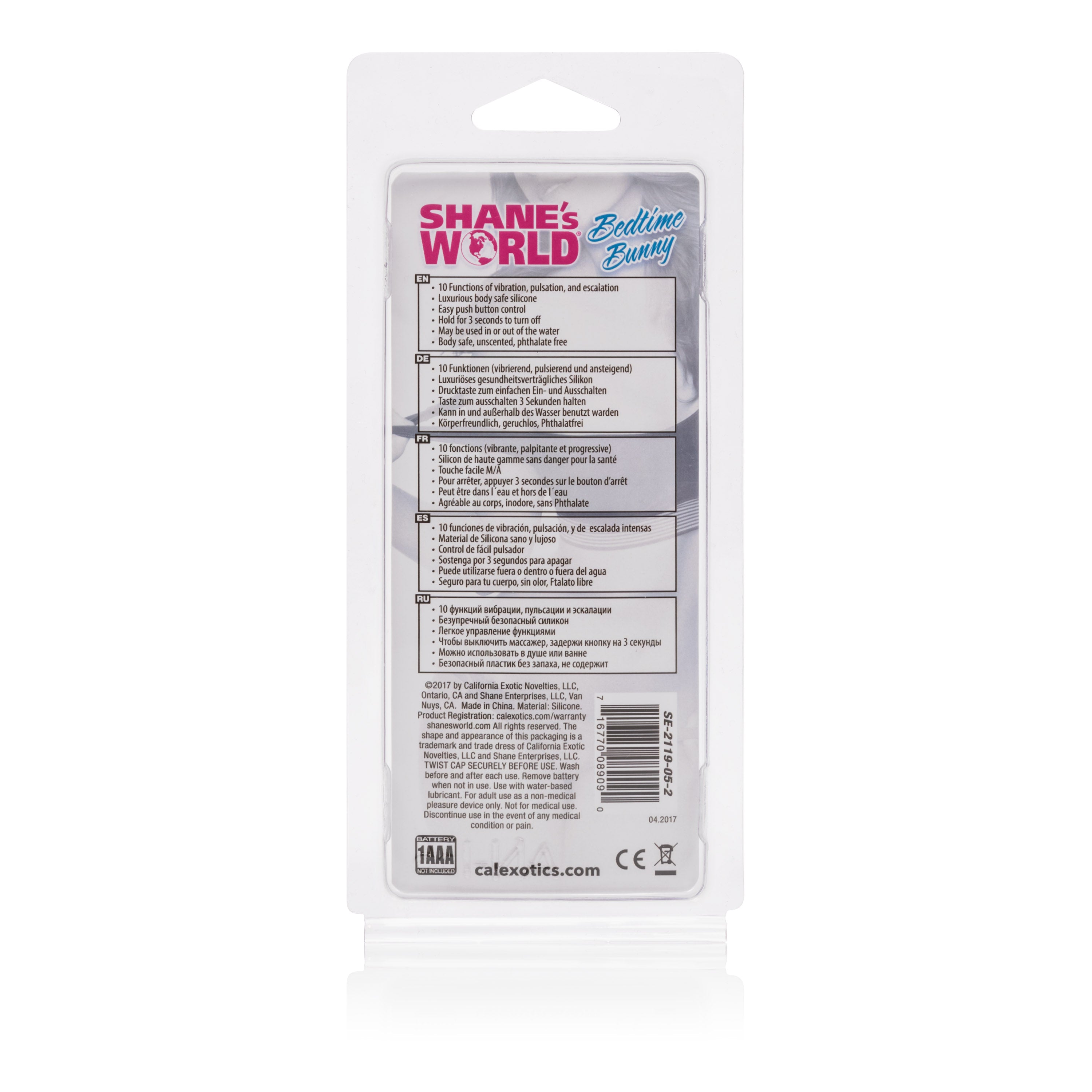 Shane's World Bedtime Bunny Pink Clitoral Vibrator with 10 Modes STIMULATORS