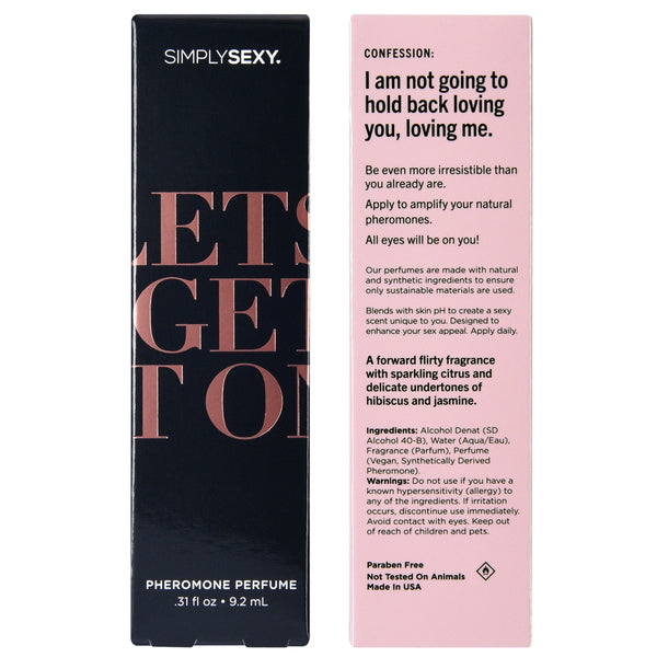 Simply Sexy Lets Get It On Pheromone Perfume 9.2ml Bottle Default Title Perfume Spray