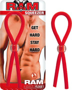 Nasstoys Ram Squeezer Adjustable Black Latex Waterproof Cock Ring Red > Cock Ring > Adjustable