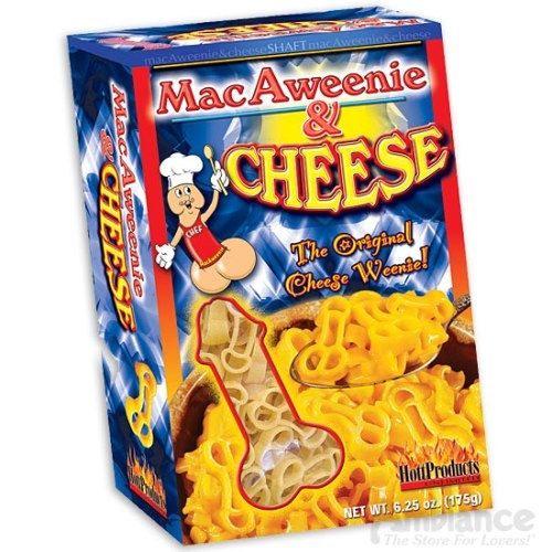 Macaweenie and Cheese Penile Shaped Macaroni Pasta 6.25 Oz Beige > Relaxation Zone > Edible Treats