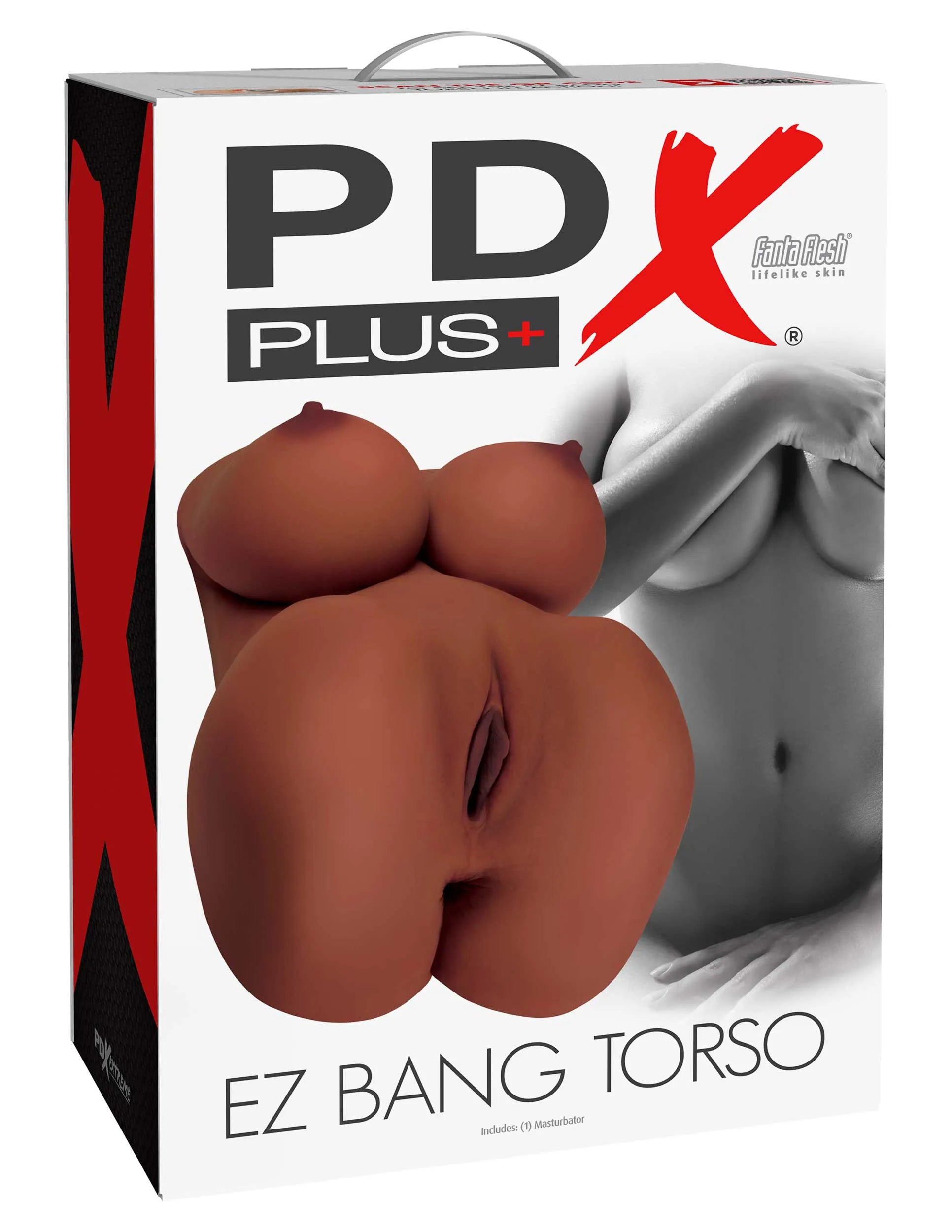 PDX Plus EZ Bang Torso – Compact Realistic Torso Sex Doll Brown > Sex Toys > Sex Dolls > Premium
