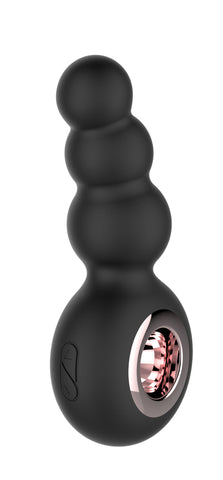 Gender Fluid Quiver Anal Ring Vibrator Black Silicone Toy Butt Plugs - Vibrating