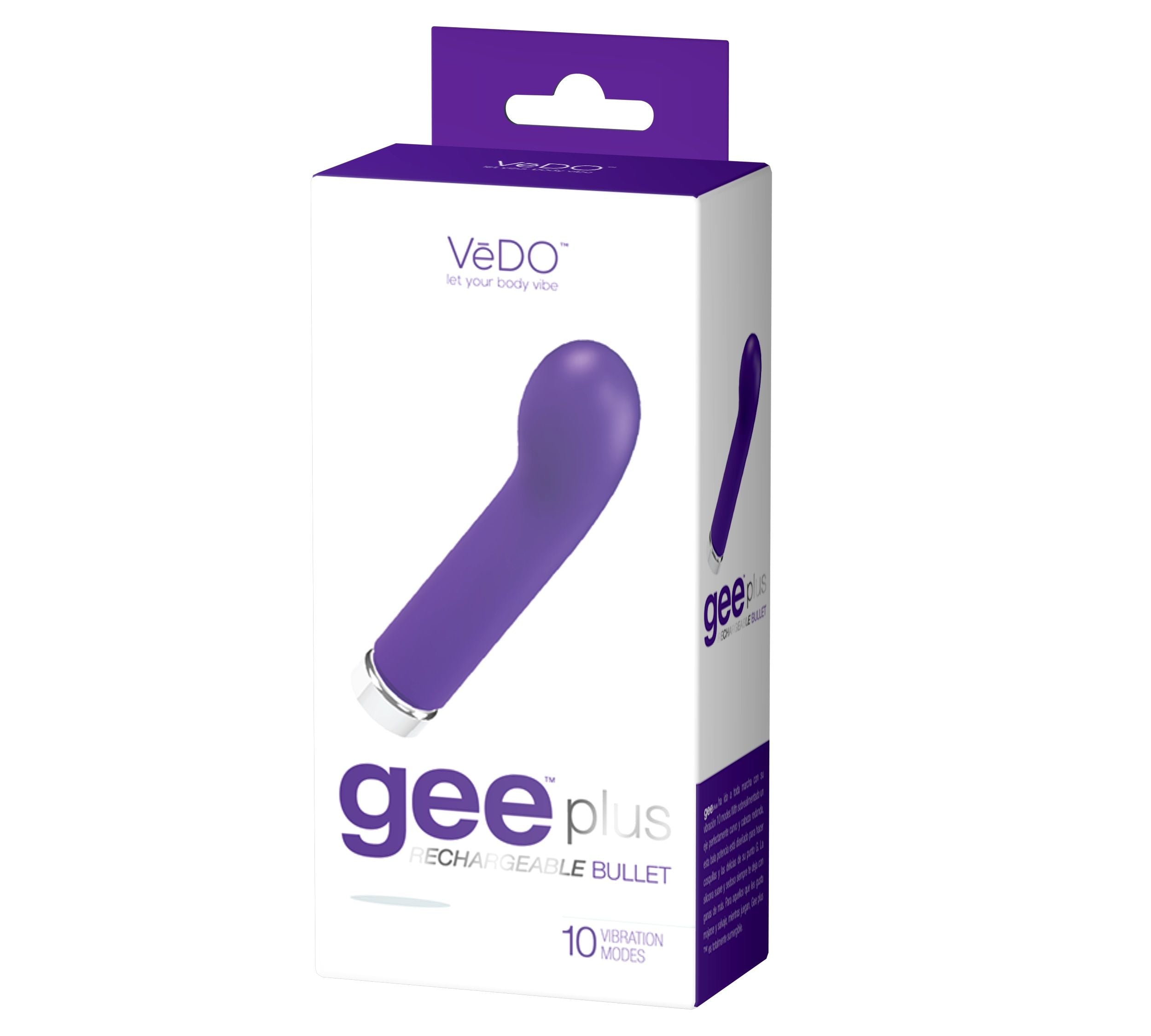 Gee Plus Rechargeable Mini G-Spot Vibrator with 10 Modes Indigo BULLETS