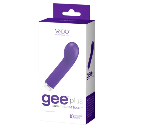 Gee Plus Rechargeable Mini G-Spot Vibrator with 10 Modes Indigo BULLETS