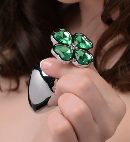 Lucky Clover Gem Small Anal Plug Nickel-Free Aluminum Alloy > Anal Range > Jewel Butt Plugs