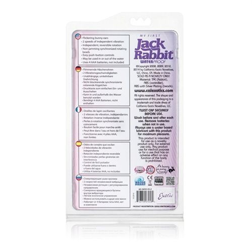 My First Purple Jack Rabbit Vibrator with Flickering Bunny Ears VIBRATORS-RABBIT