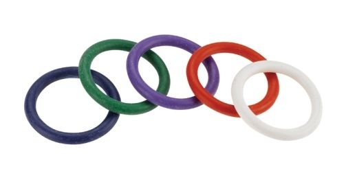 Rainbow Rubber Cock Ring Set 1.25 Inch Comfortable Fit Multi COCK RING Set