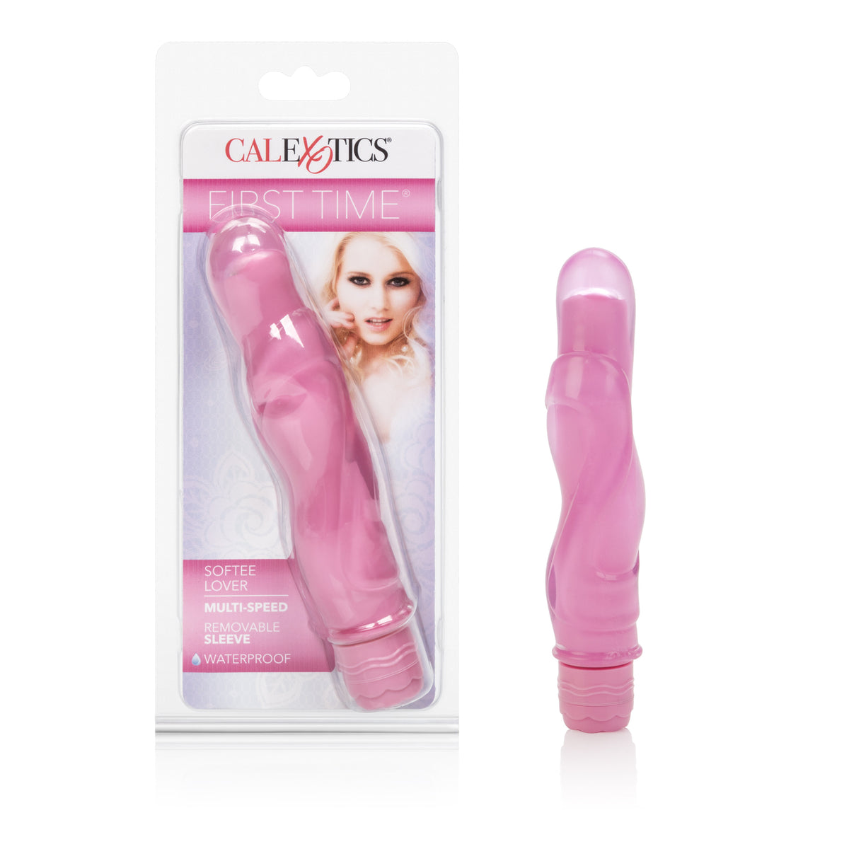 First Time Softee Lover Pink Multi-Speed Vibrator with Removable Soft Sleeve 5 Inch Waterproof Stimulator > Vibrators > Standard Vibrators