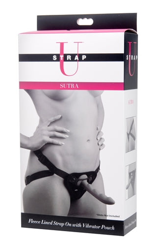Sutra Fleece Lined Strap On With Vibrator Pouch > Dildos > Strap On Harnesses