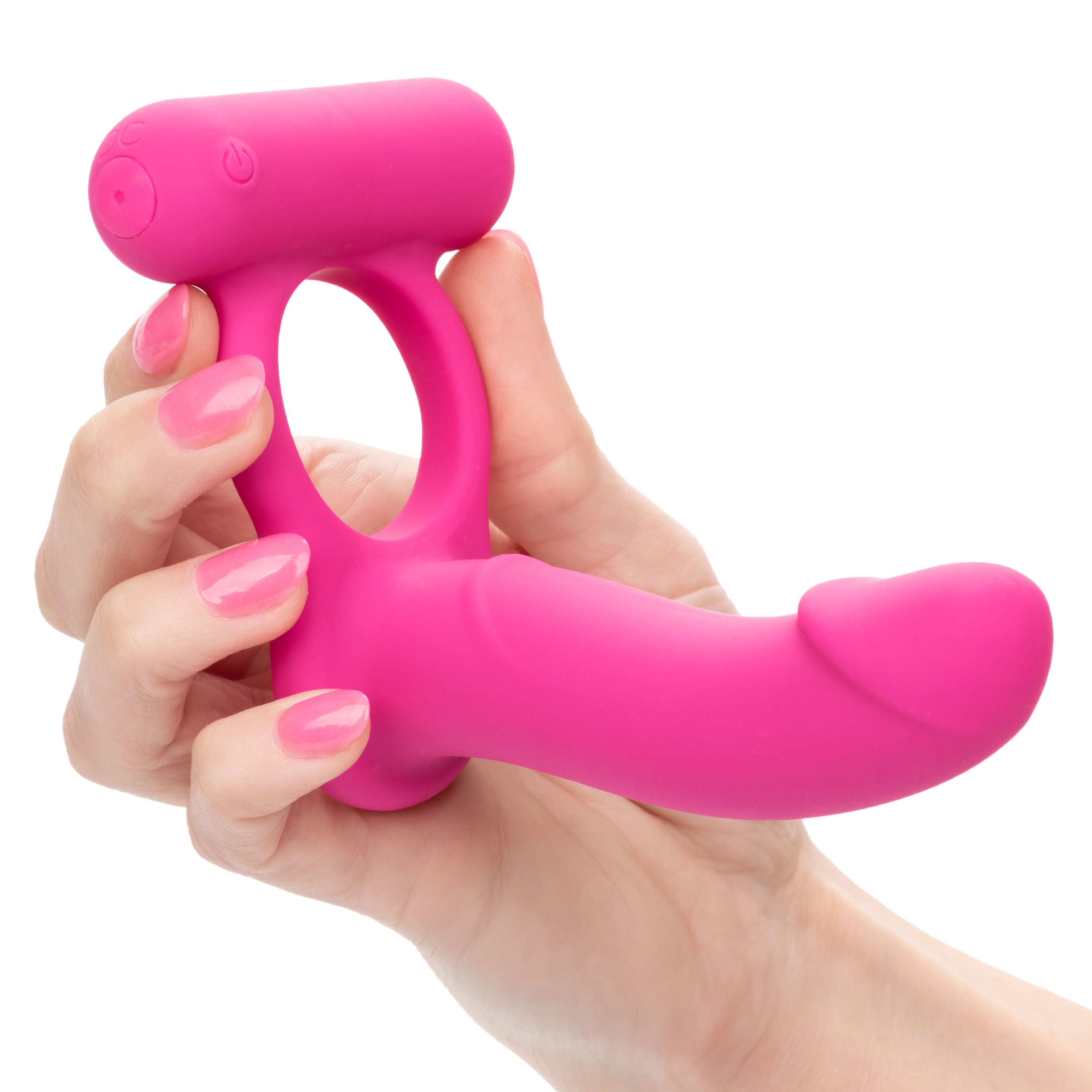 Silicone Rechargeable Double Diver Stimulator Cock Rings Vibrating