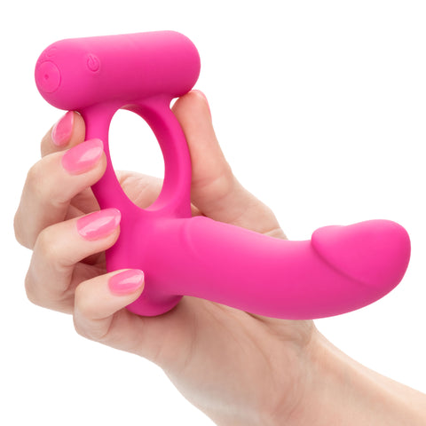 Silicone Rechargeable Double Diver Stimulator Cock Rings Vibrating