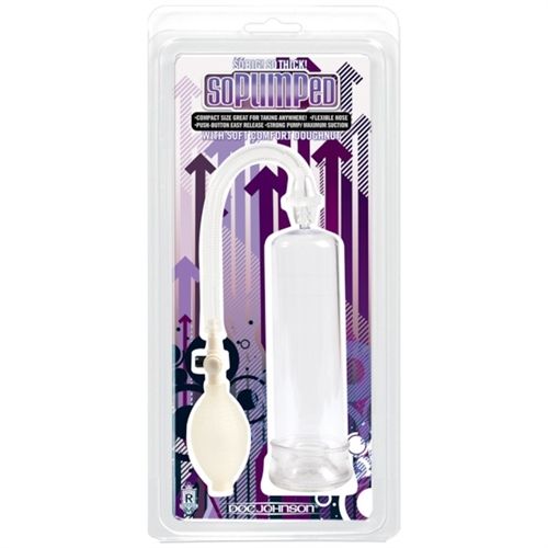 So Pumped Clear Penis Pump with Flexible Hose and Compact Size Clear PUMPS