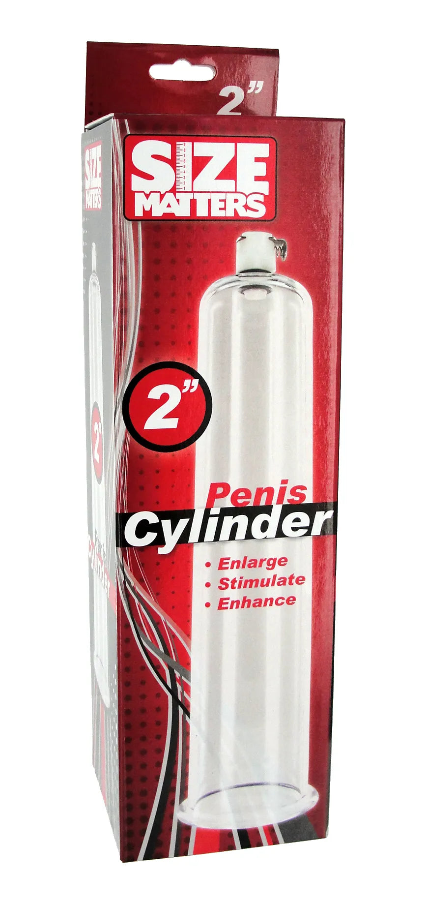 Tapered Acrylic Penis Pump Cylinder – Air Valve 2 X 9 Inches