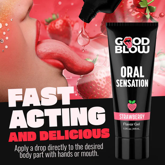 Good Blow Oral Sensation Gel Strawberry Flavored 44 ml Tube Oral Gels & Sprays