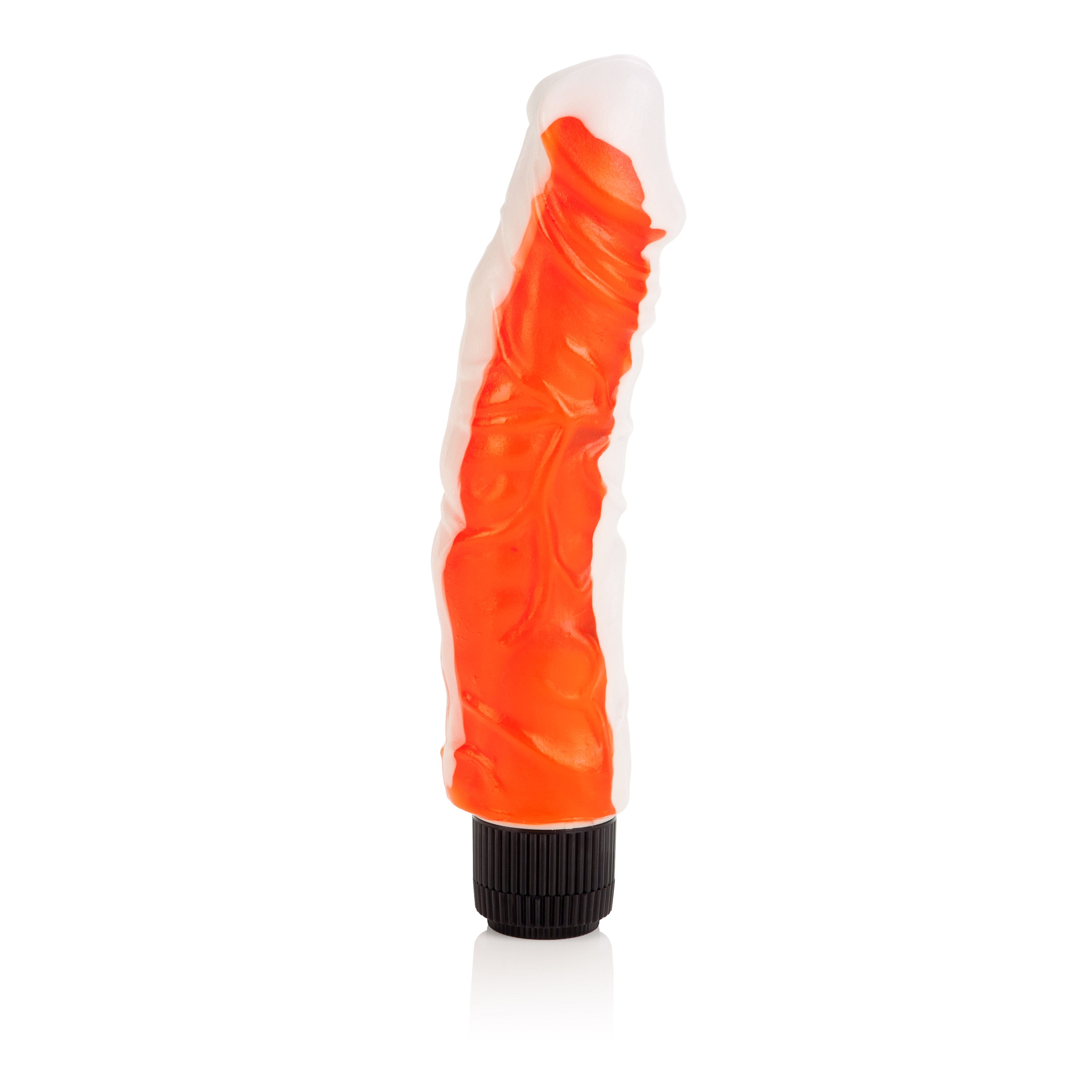 Funky Jelly Vibe 8 Inch Soft Jelly Adult Intimacy Toy Orange Green Vibrators