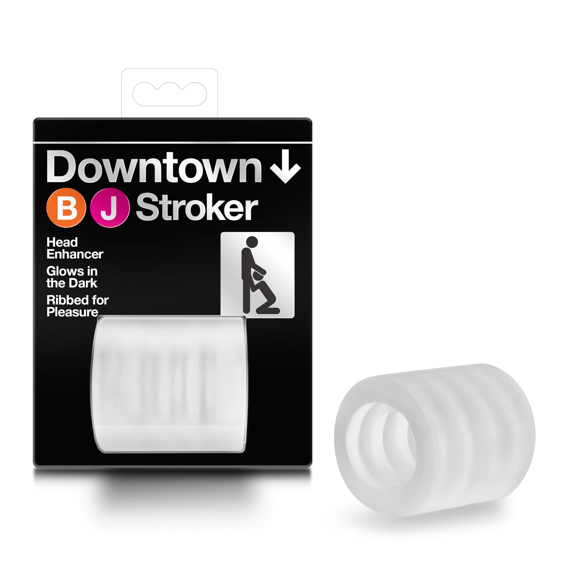 Downtown BJ Stroker Male Masturbation Sleeve Clear Design > Sex Toys For Men > Masturbators > Manual