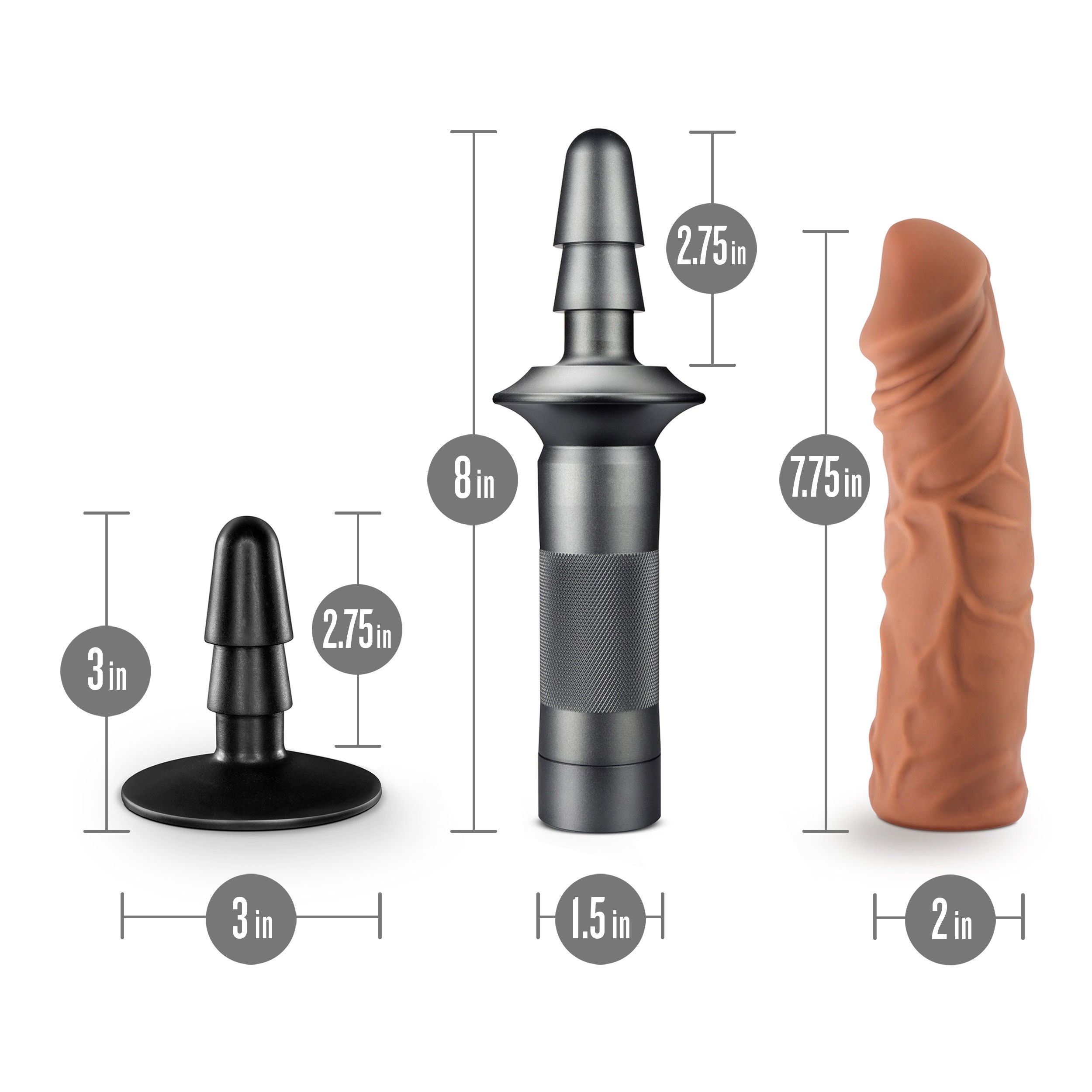 Karbonite Lock On Handle Kit Mocha for Adult Intimacy Use DONGS