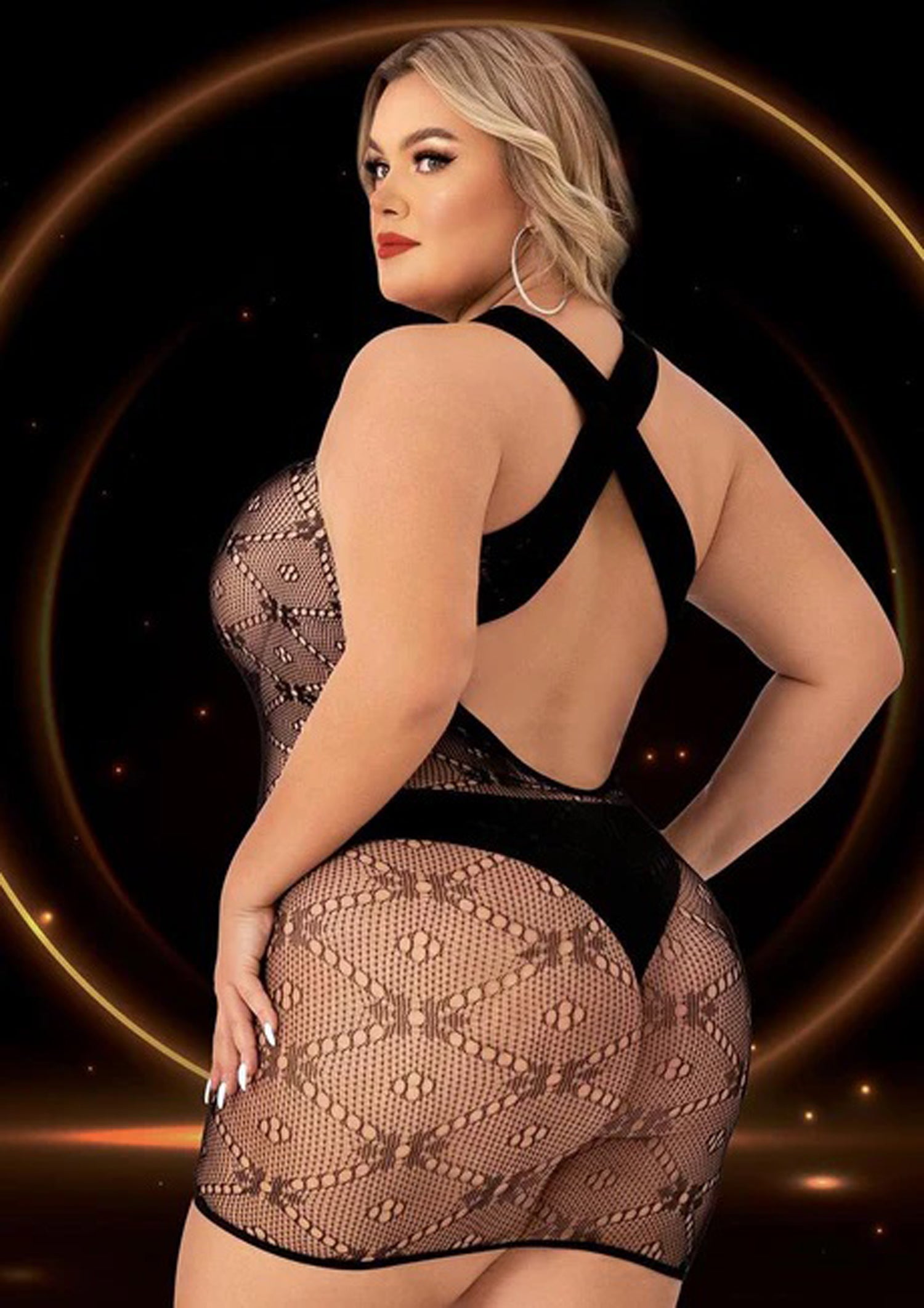 Halters Black Mini Dress Queen Size > Clothes > Dresses and Chemises