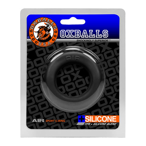OXBALLS Air Lightweight Airflow Cockring Black Ice – Breathable Comfort and Bulge Enhancement Black COCK RINGS