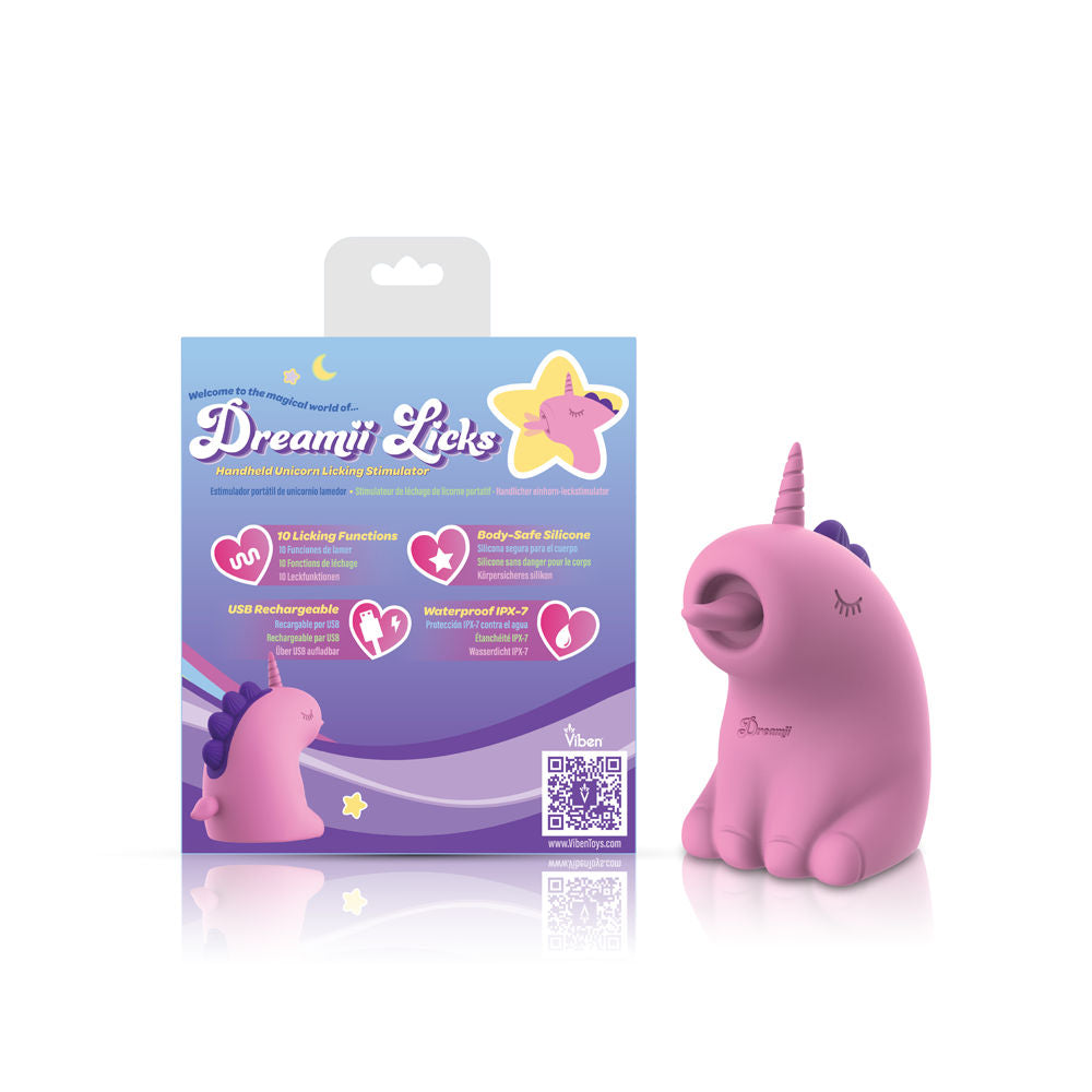Dreamii Licks Mystical Pink Unicorn Clitoral Stimulator Toy > Sex Toys For Ladies > Clitoral Vibrators and Stimulators