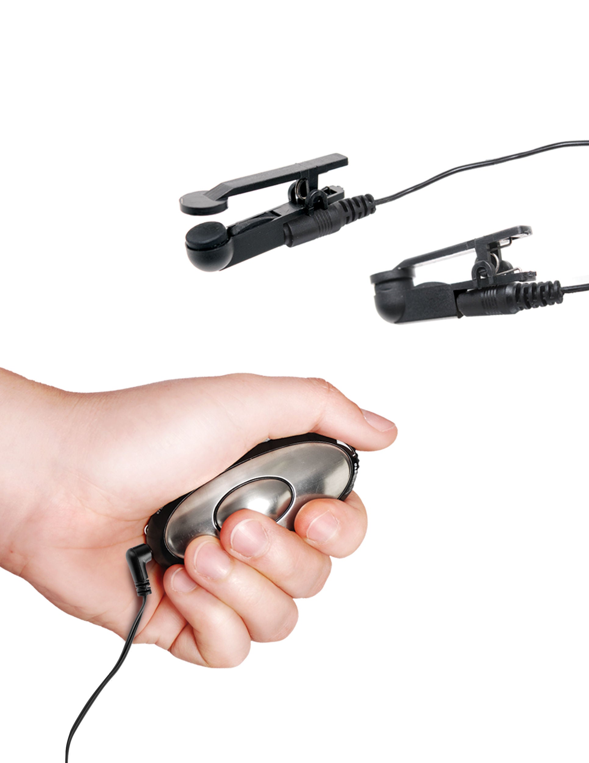 Fetish Fantasy Shock Therapy Electric Nipple Clamps for Play Black Nipple Clamps