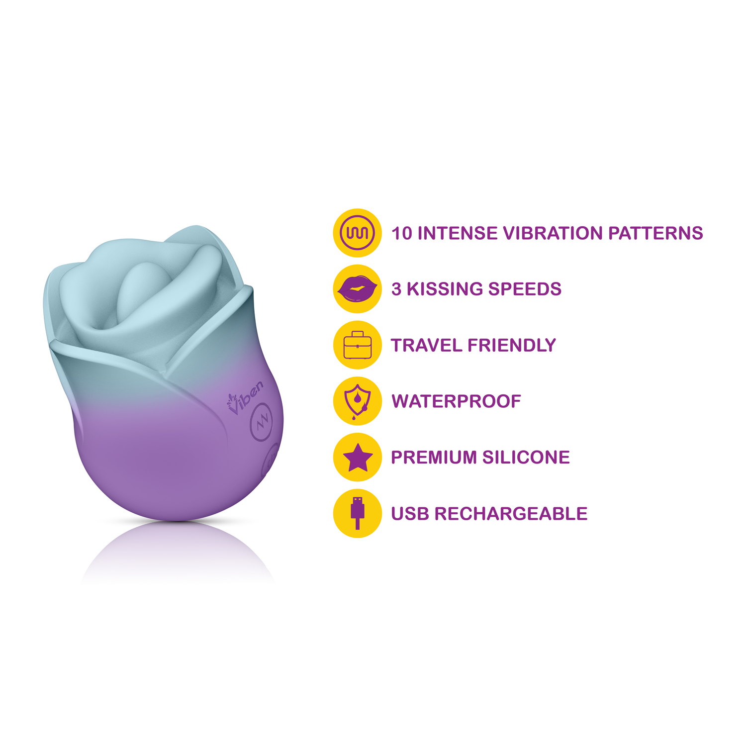 Succubus Wireless Clitoral Vibrator with Tantalizing Kissing Modes Rose Stimulators