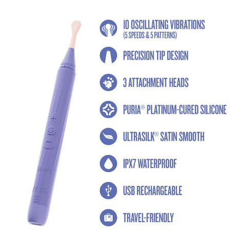 Blush Juno (Purple) – Oscillating Wand Vibrator with 10 Vibration Modes > Vibrators > Ladies > Clitoral Vibrators and Stimulators