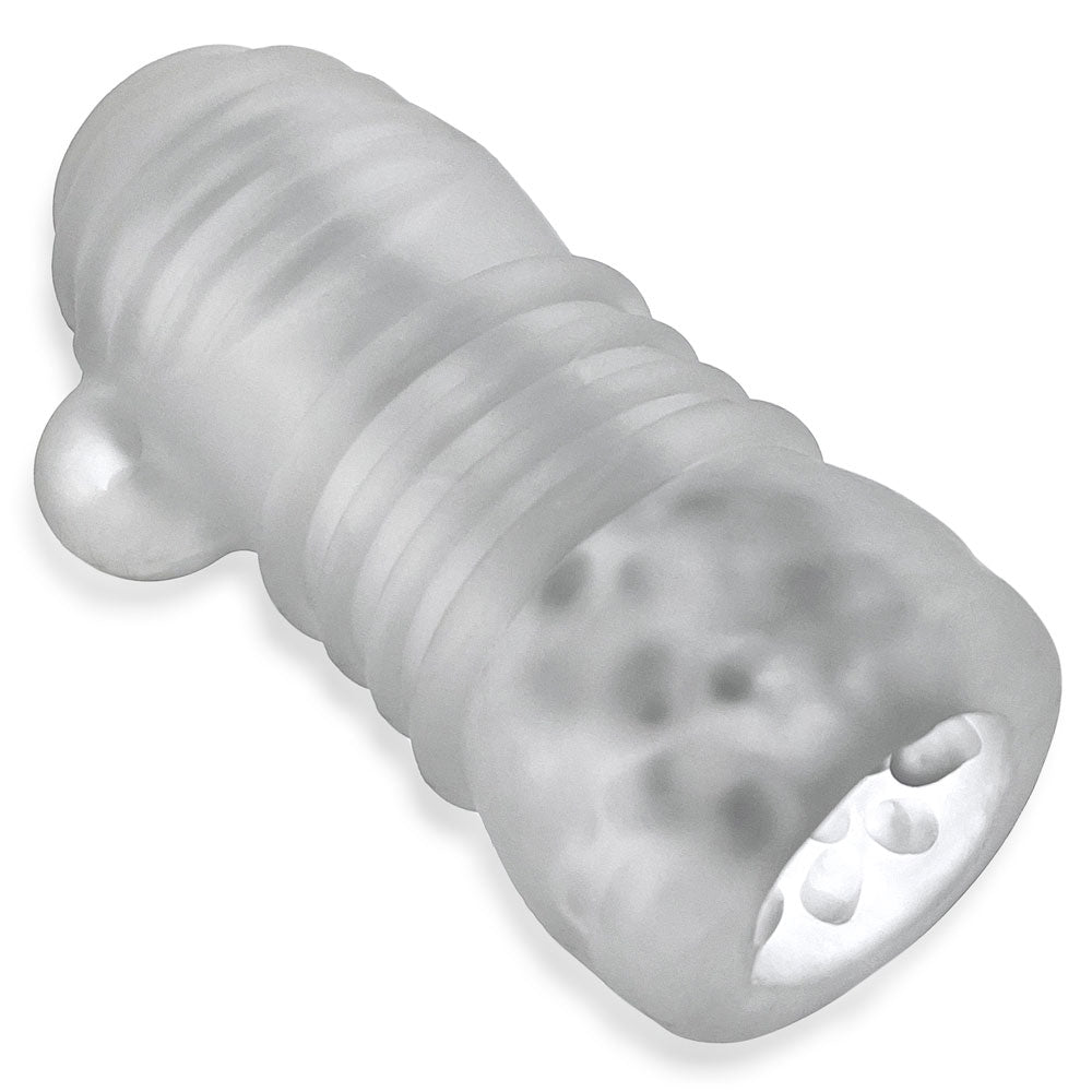 Jackt Clear Ice Male Masturbation Sleeve with Soft Silicone Grip Strokers - Manual