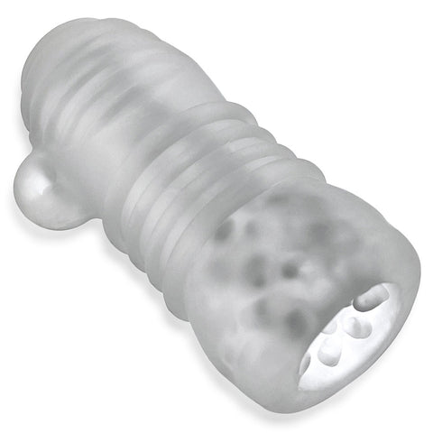 Jackt Clear Ice Male Masturbation Sleeve with Soft Silicone Grip Strokers - Manual