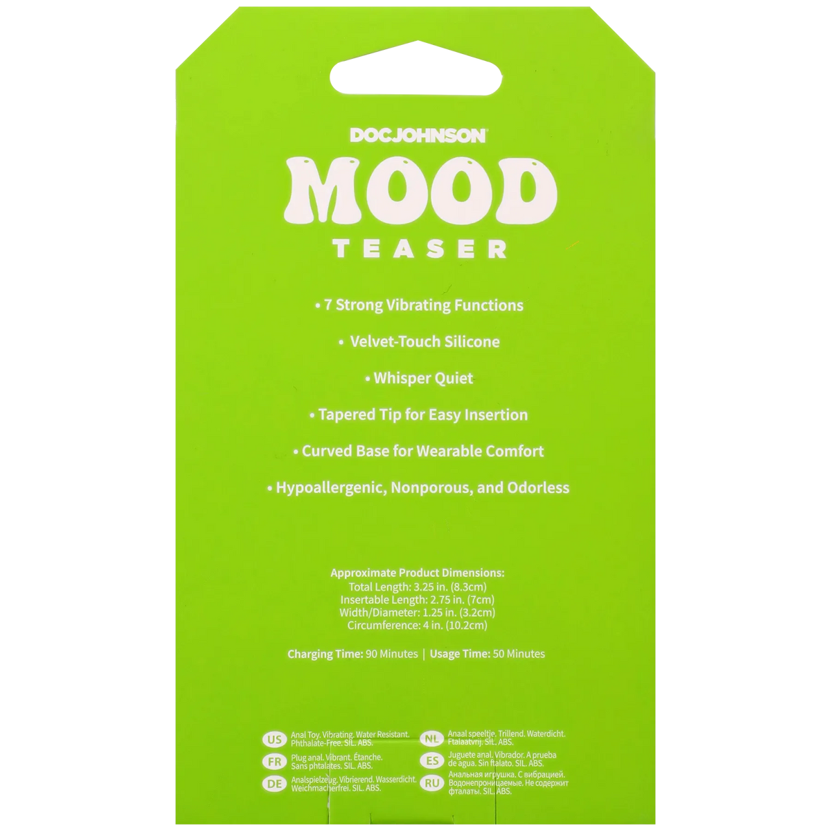 Mood Teaser - Rechargeable Water Resistant Vibrating Micro Plug > Anal Range > Vibrating Butt Plugs