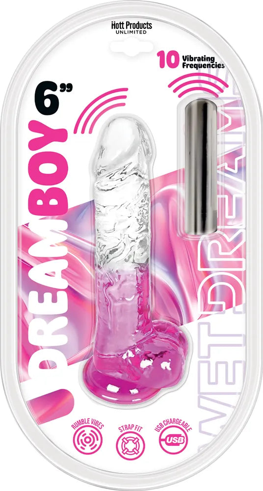 Jelly Dream Boy (Pink) – 6 Inch Flexible Jelly Vibrator > Vibrators > Standard Vibrators