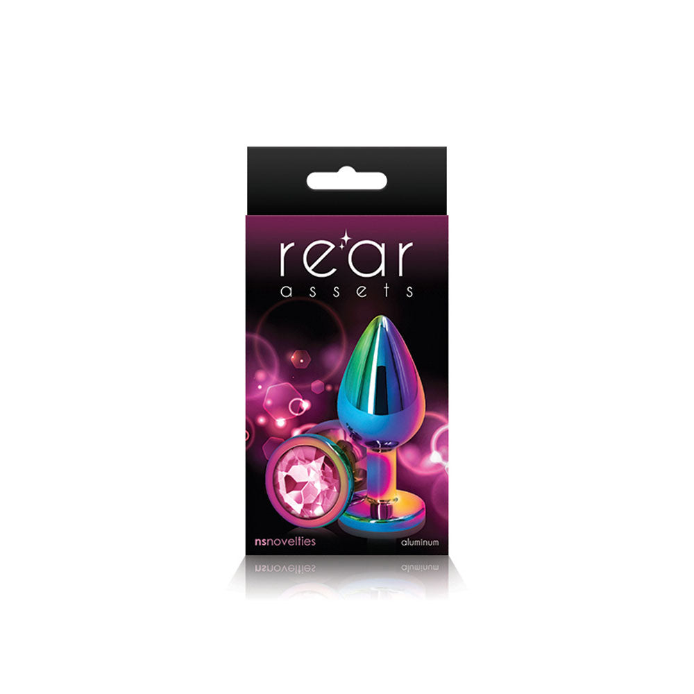 Rear Assets Multi Medium (Pink Gem) – Lightweight Metal Butt Plug Secondary image