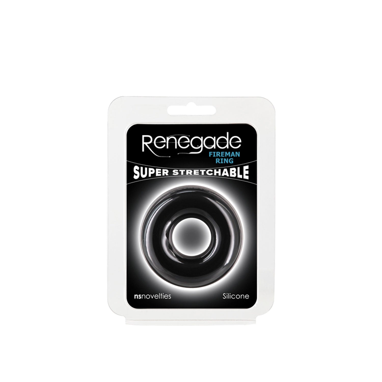 Renegade Fireman Ring - Large - Silicone Comfort Fit - Super Stretch Black > Cock Ring > Single