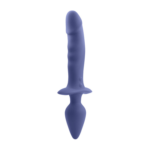 Dual Defender Double Ended Vibrator With Remote Control Purple Butt Plugs