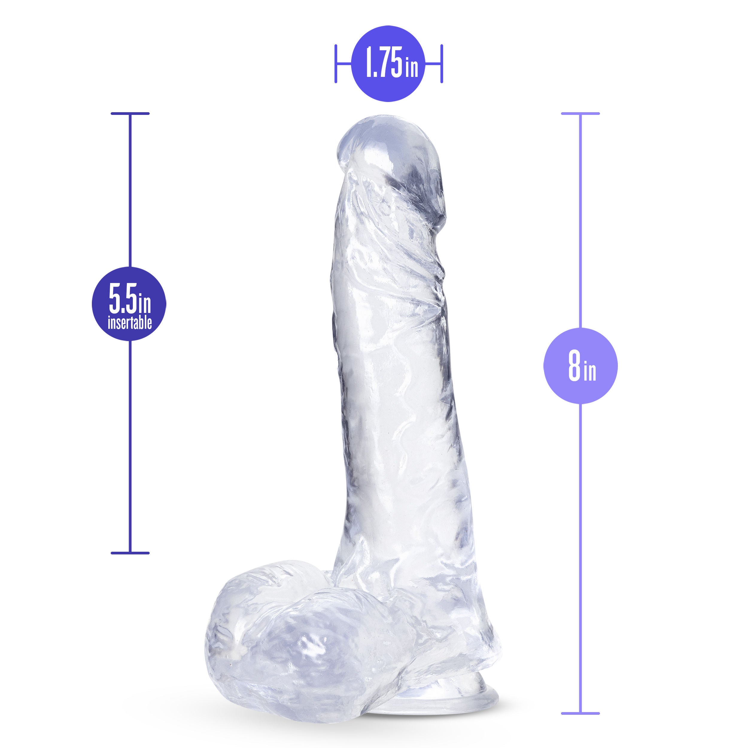 B Yours Plus Clear 5.5" Insertable Dildo Soft Realistic > Dildos > Realistic Dildos