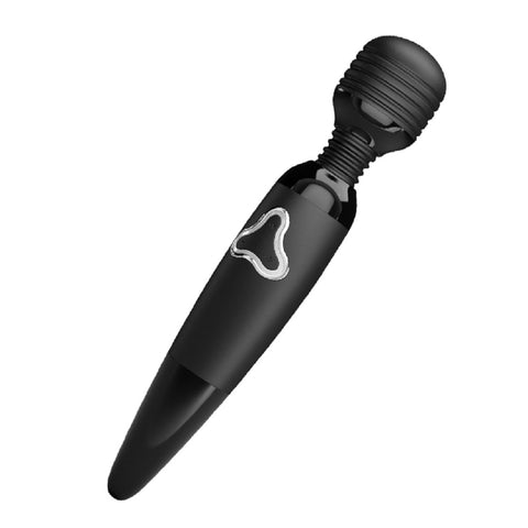 Pretty Love Rechargeable Body Wand Massager with LED Light Black Electric Massager