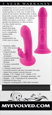 Somebunny To Love Pink Rechargeable Rabbit Vibrator With 9 Modes VIBRATORS-RABBIT