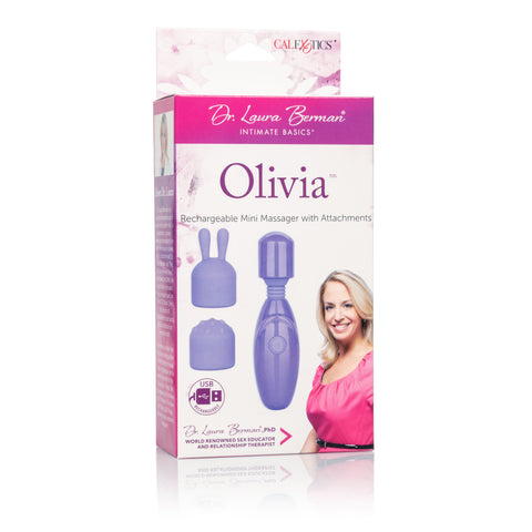 Dr Laura Berman Olivia Rechargeable Mini Massager With Attachments Electric Massager